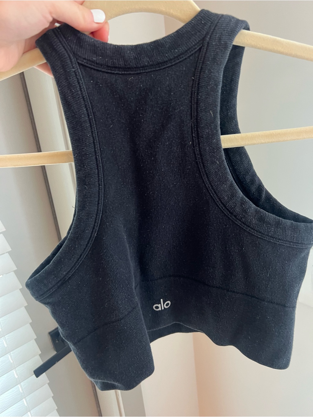 Alo Yoga Black High-Neck Crop Sports Bra — image 3 of 3